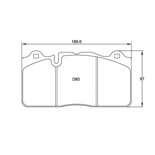 Pagid U-8091 Yellow Racing Pad - RS19 Compound - FastLap Supply