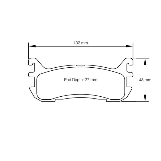 Pagid U-8129 Yellow Racing Pad - RS29 Compound - FastLap Supply