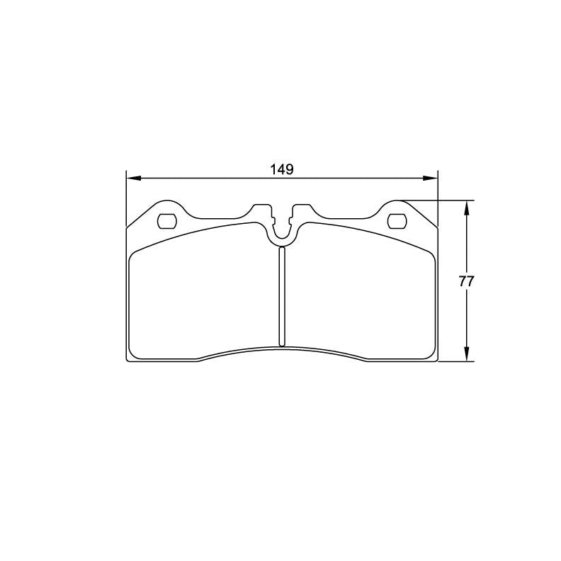 Pagid U-8187 Racing Pad For Ceramic Rotors - RSC-1 Compound - FastLap Supply