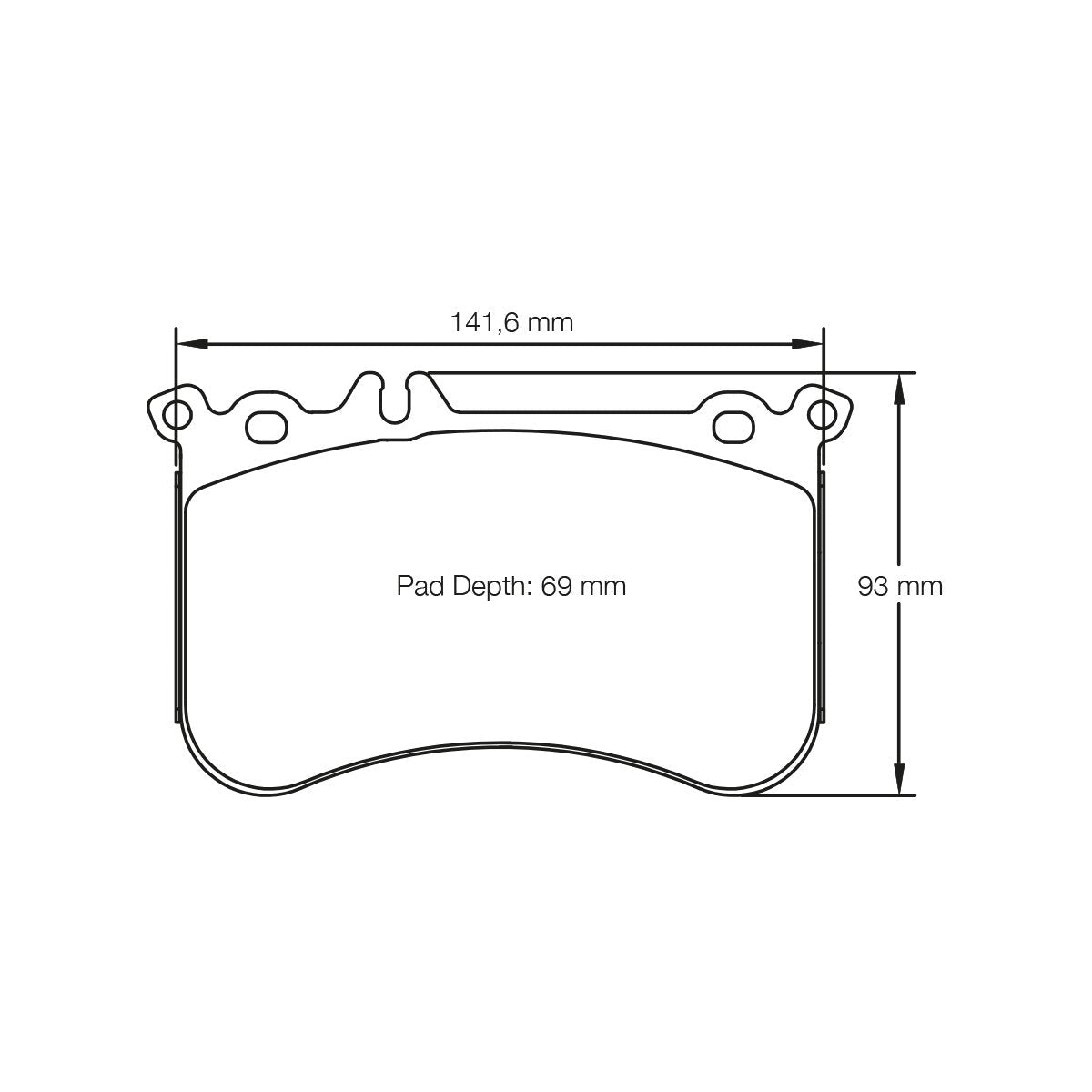 Pagid U-8188 Yellow Racing Pad - RS29 Compound - FastLap Supply