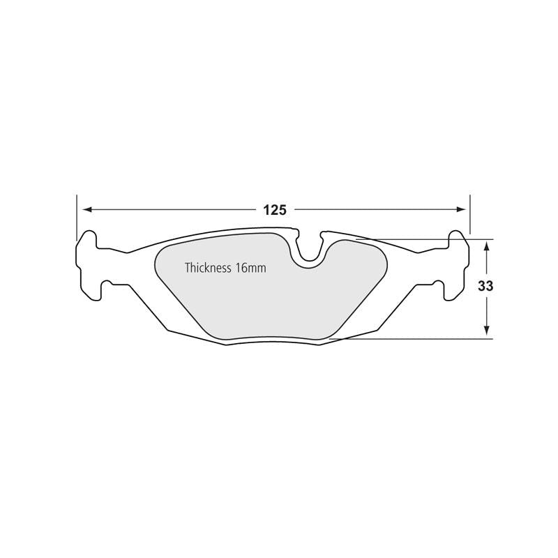 Performance Friction 0279.08.16.44 Racing Pad - 08 Compound - FastLap Supply