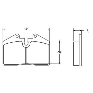 Performance Friction 0345.11.17.44 Racing Pad - 11 Compound - FastLap Supply