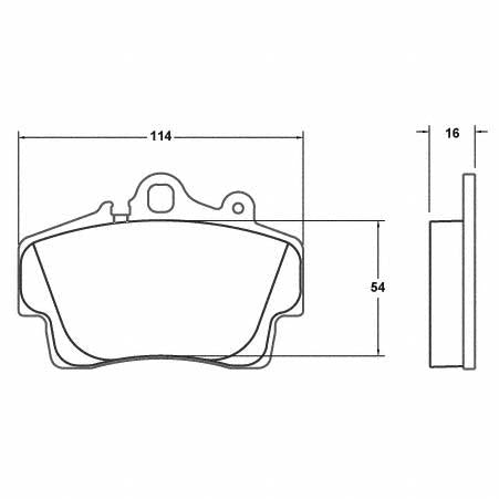Performance Friction 0737.08.16.44 Racing Pad - 08 Compound - FastLap Supply