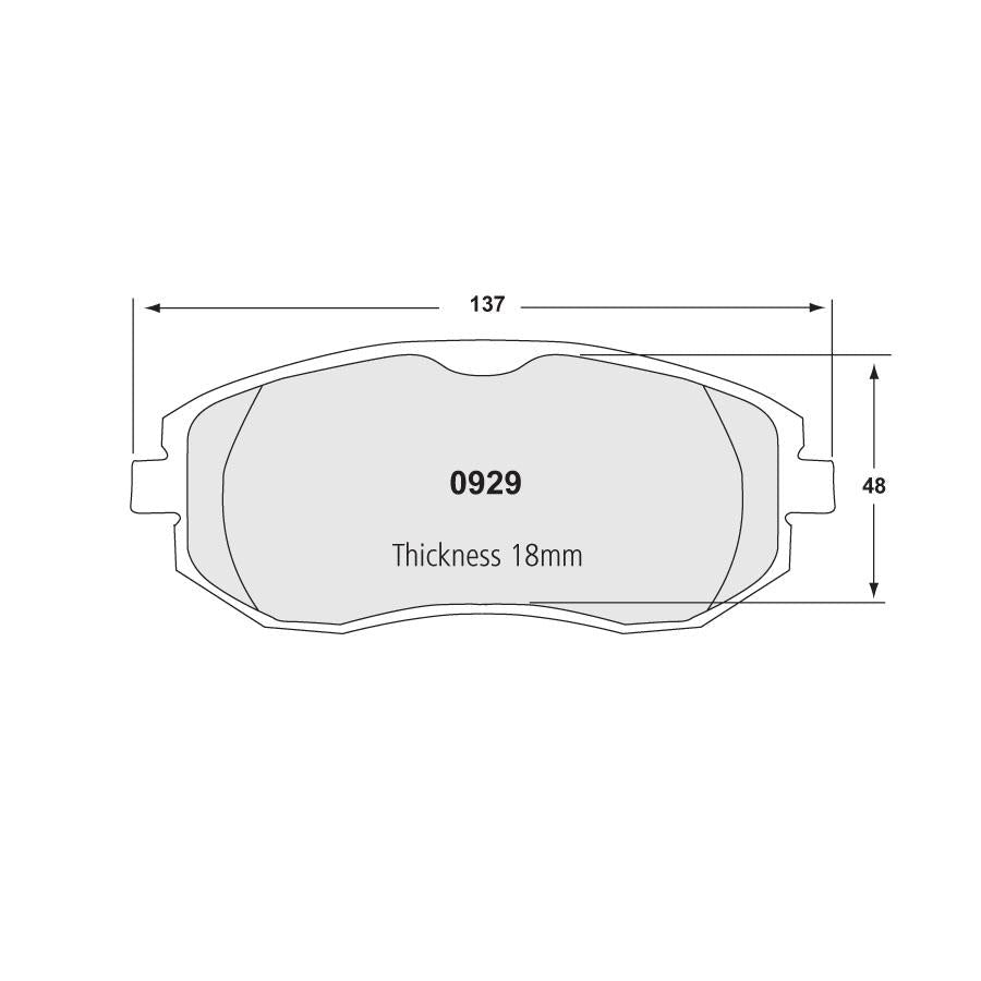 Performance Friction 0929.01.17.44 Racing Pad - 01 Compound - FastLap Supply