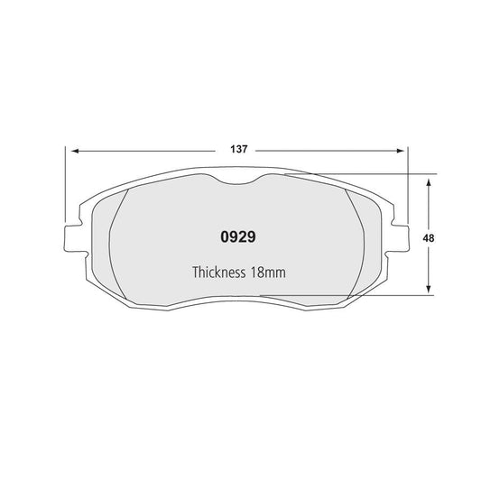 Performance Friction 0929.01.17.44 Racing Pad - 01 Compound - FastLap Supply