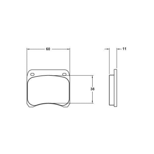 Performance Friction 7719.01.11.44 Racing Pad - 01 Compound - FastLap Supply