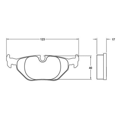 PFC BMW E36/E46 Rear Brake Pads - 11 Compound - 0396.11.17.44 - FastLap Supply