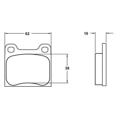 PFC Classic Porsche 911 1969-83 Rear Brake Pads - 11 Compound - 0031.11.15.44 - FastLap Supply
