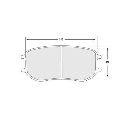 PFC Porsche 991 Cup / Cayman GT4 Clubsport Rear Brake Pads - 332 Compound - 7969.332.26.44 - FastLap Supply