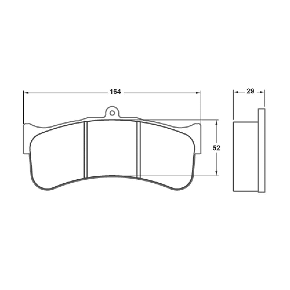 PFC Porsche 992 GT3 Cup Front Brake Pads - 39 Compound - 7797.39.25.44 - FastLap Supply