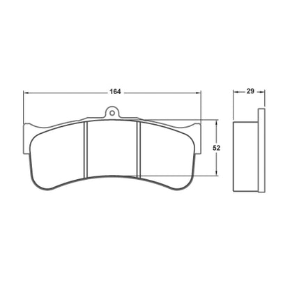 PFC Porsche 992 GT3 Cup Front Brake Pads - 39 Compound - 7797.39.25.44 - FastLap Supply