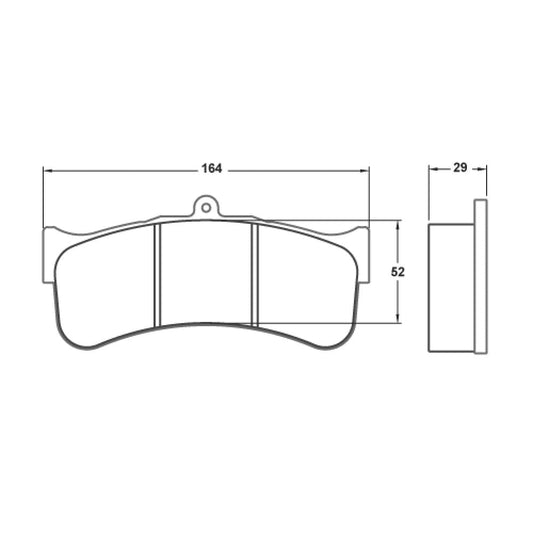 PFC Porsche 992 GT3 Cup Front Brake Pads - 39 Compound - 7797.39.25.44 - FastLap Supply