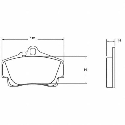 PFC Porsche 996/997, 986/987 Boxster/Cayman Rear Brake Pads - 08 Compound - 0738.08.16.44 - FastLap Supply