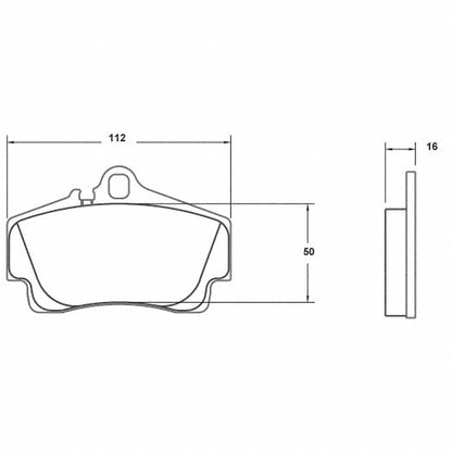 PFC Porsche 996/997, 986/987 Boxster/Cayman Rear Brake Pads - 332 Compound - 0738.332.16.44 - FastLap Supply