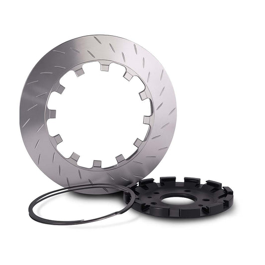 PFC Rear V3 Slotted Rotor/Hat Assembly - Left - Porsche 997 GT3 - FastLap Supply