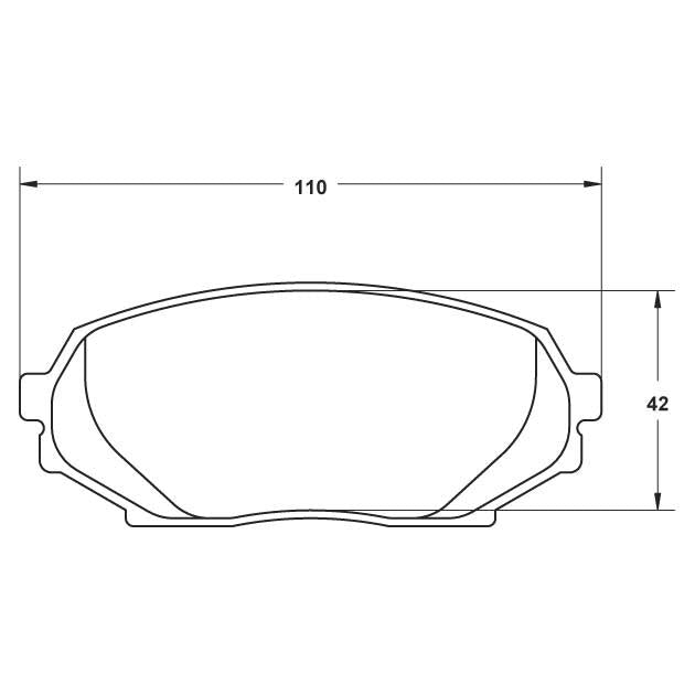 PFC Spec Miata (NA 1.6L) Front Brake Pads - 08 Compound - 0525.08.14.44 - FastLap Supply