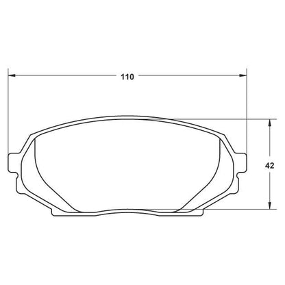 PFC Spec Miata (NA 1.6L) Front Brake Pads - 08 Compound - 0525.08.14.44 - FastLap Supply