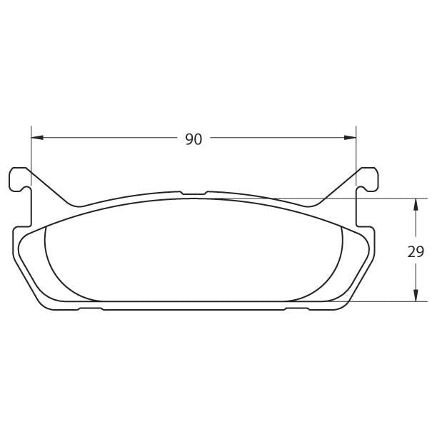 PFC Spec Miata (NA 1.6L) Rear Brake Pads - 97 Compound - 0458.97.13.44 - FastLap Supply