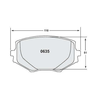 PFC Spec Miata (NA/NB 1.8L) Front Brake Pads - 97 Compound - 0635.97.13.44 - FastLap Supply