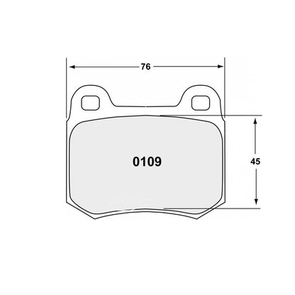 PFC Subaru Impreza WRX STI (2001-2014) Rear Brake Pads - 08 Compound - 0109.08.16.44 - FastLap Supply