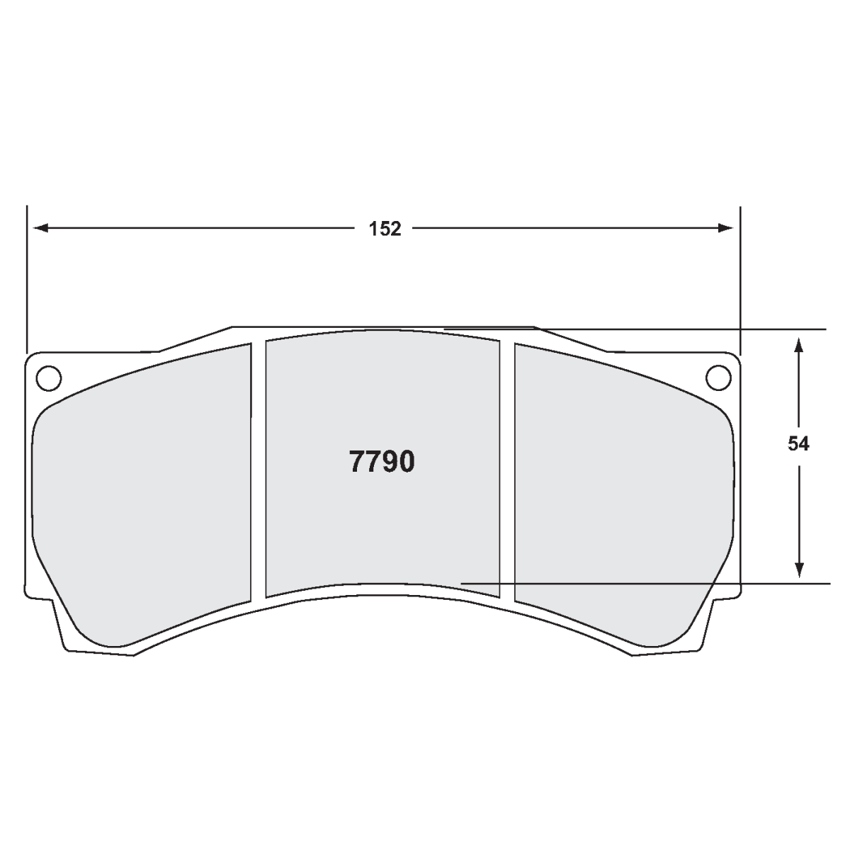 PFC TCR / GT4 25mm Front Brake Pads - 331 Compound - 7790.331.25.44 - FastLap Supply