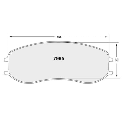 PFC ZR95 Porsche Caliper Brake Pads - 11 Compound - 7995.11.22.44 - FastLap Supply