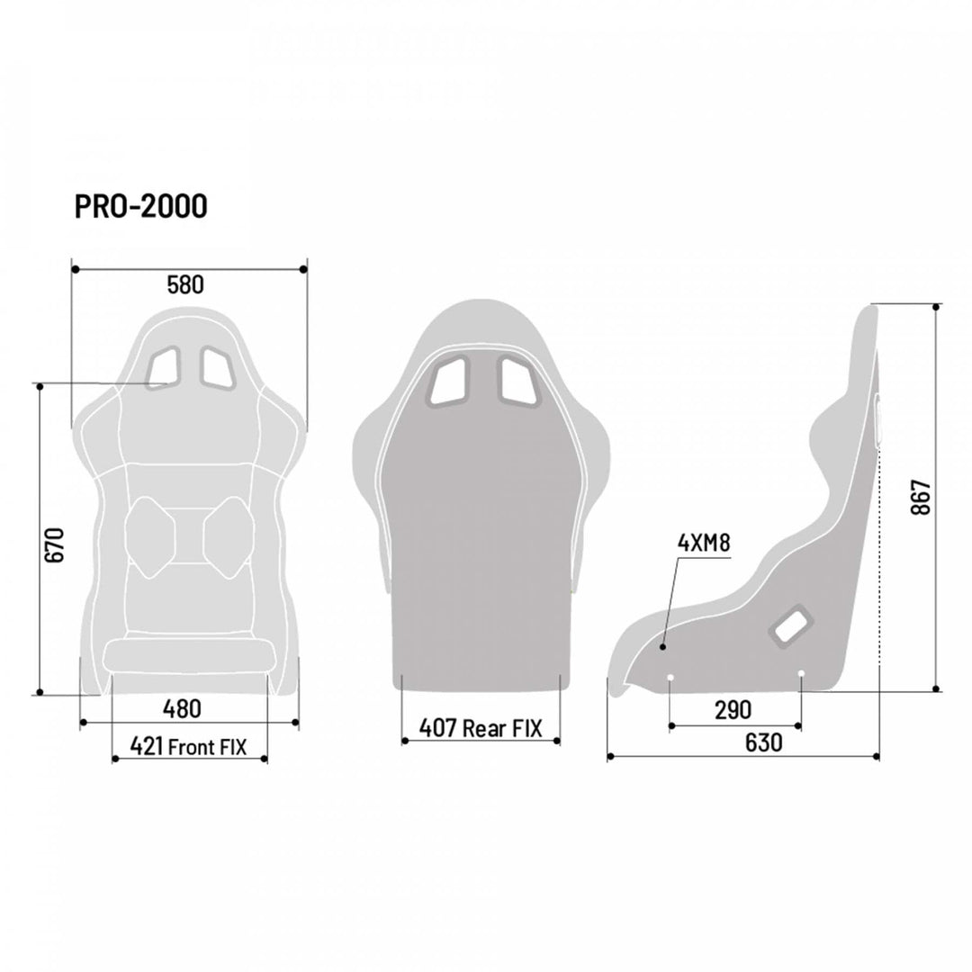 Sparco Martini Pro 2000 QRT Fiberglass Racing Seat