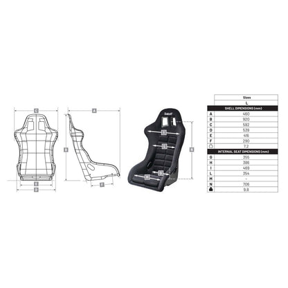 Sabelt GT3 Fiberglass Racing Seat - FastLap Supply