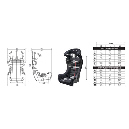 Sabelt Taurus Max Fiberglass Racing Seat - FastLap Supply