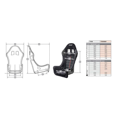 Sabelt Titan Max Fiberglass Racing Seat - FastLap Supply