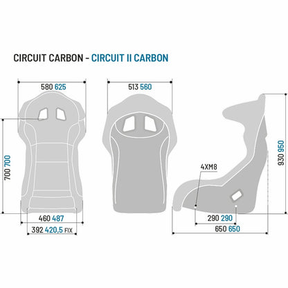 Sparco Circuit II Carbon Racing Seat - FastLap Supply