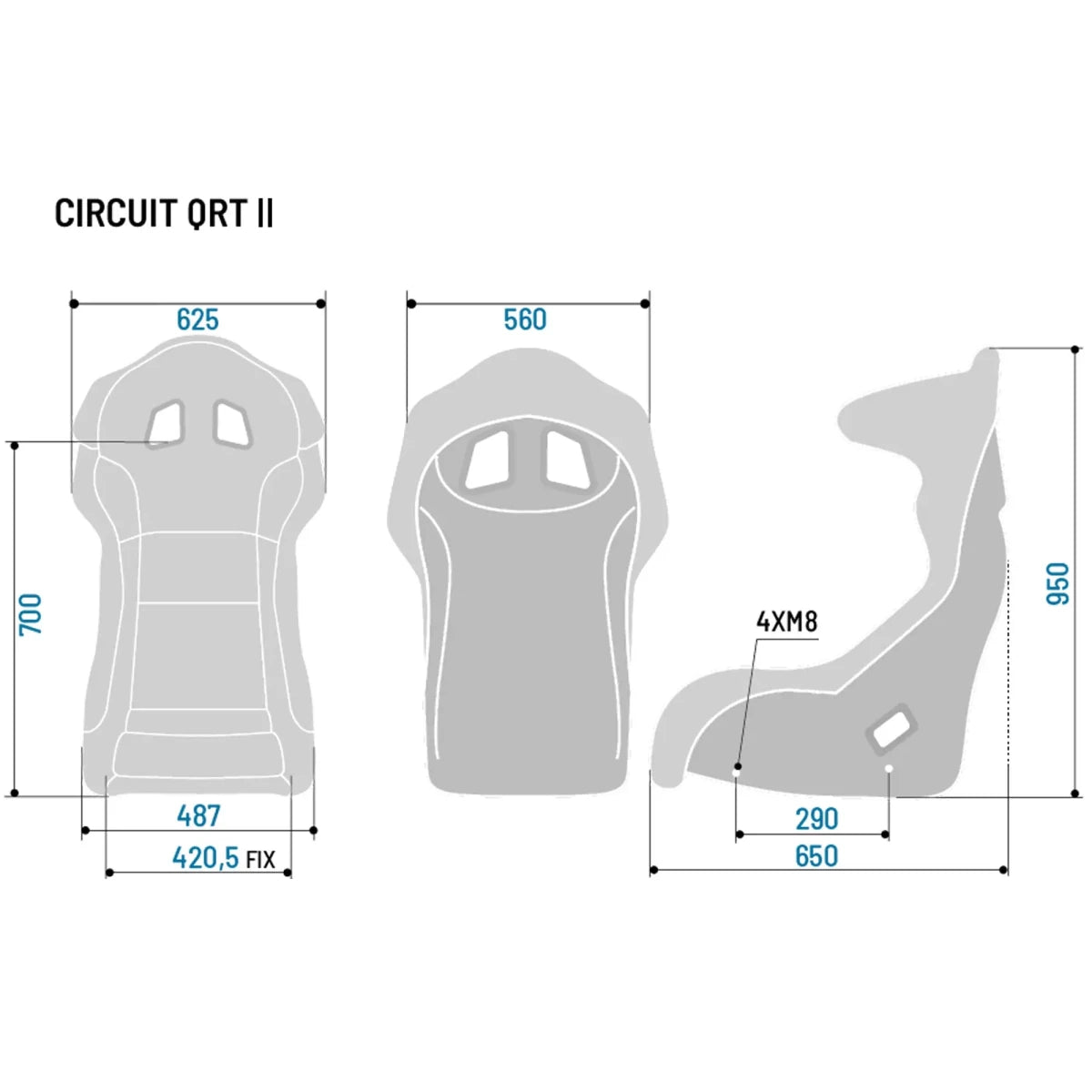 Sparco Circuit II QRT Fiberglass Racing Seat - FastLap Supply