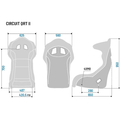 Sparco Circuit II QRT Fiberglass Racing Seat - FastLap Supply