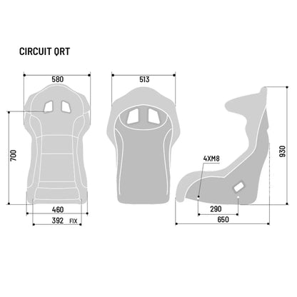 Sparco Circuit QRT Fiberglass Racing Seat - FastLap Supply