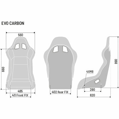 Sparco Evo Carbon Racing Seat - FastLap Supply