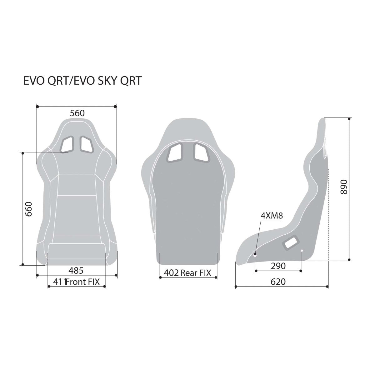 Sparco Evo QRT X Fiberglass Racing Seat - FastLap Supply