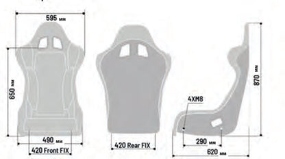 Sparco Grid QRT Sky Fiberglass Racing Seat - FastLap Supply