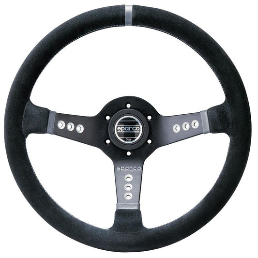 Sparco L777 Steering Wheel - Black Suede - FastLap Supply