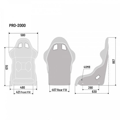 Sparco Martini Pro 2000 QRT Fiberglass Racing Seat - FastLap Supply