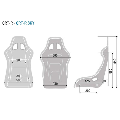 Sparco QRT-R Fiberglass Racing Seat - FastLap Supply